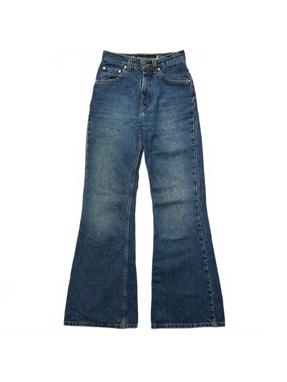 VTG Y2K Levi's Flares-A-Lot Low Rise Jeans Women's 25x30 Blue Skater Western